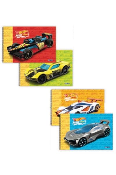 Gıpta 15 coli 17x24 Hot Wheels Caiet de imagini în spirală 5436