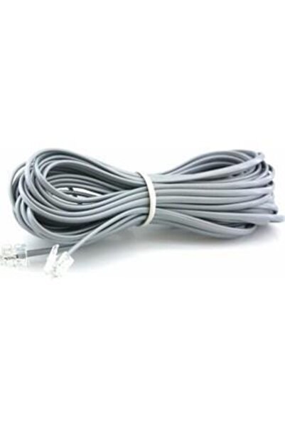 PrimeX Plus Px-kkt10 2cx0.10mmx7 10 Metre Adsl Rj11 Telefon Kablosu Gri
