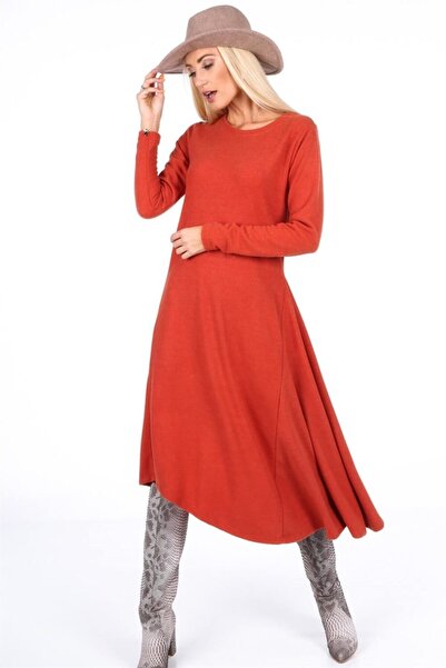 fasardi Asimetrik Maxi Elbise