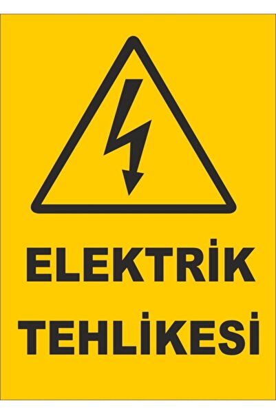 Genel Markalar Iş Güvenliği Uyarı Levhası 25x35 Cm. (DİKKAT ÖLÜM TEHLİKESİ) (İG022)