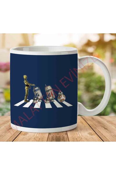 ART HEDİYE كوب بطبعة Star Wars Beatles Abbey Road Droids Mark II على الجانبين