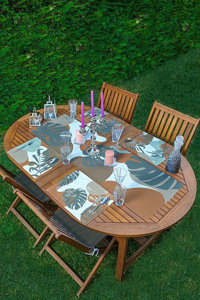 Realhomes 4+1 Tropical Leaf Special Design American Service & Runner Set