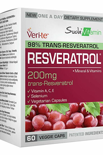 Parti Dünyası Suda Vitamin Resveratrol 200 Mg 60 Kapsül
