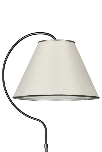 VENON Güven Avize Lambader Holo Elips Siyah (silver Çember) Krem Şapka