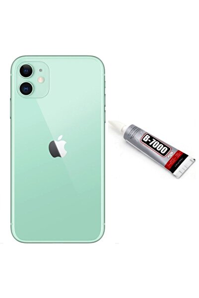 instatech Apple Iphone 11 Arka Kapak Batarya Pil Kapağı + Yapıştırıcı Hediye - Yeşil