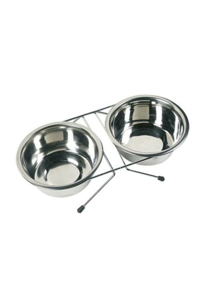 Karlie Flamingo Duo Dinner Double Steel Food Box 11 Cm 200 Ml