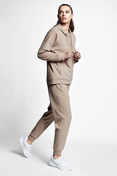 Lescon Camel Women's Zippered Hoodie 21n-2126