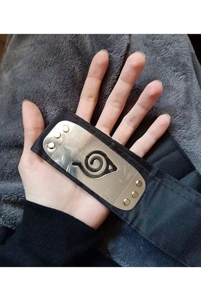 Köstebek Naruto Shippuden Ninja Cosplay Skull Metal Plate