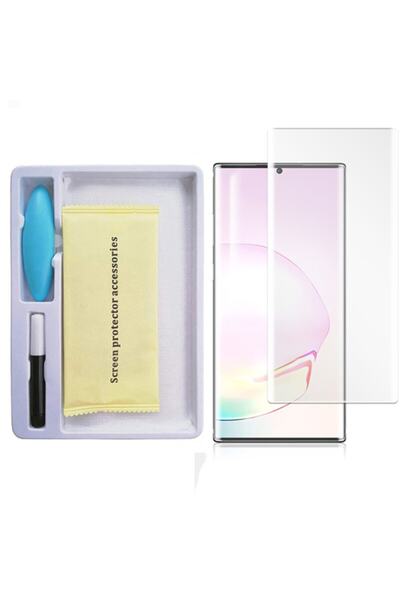 Ally Mobile Sm Galaxy Note 20 Full Uv Liquid+uv Işık 3d Kırılmaz Cam Ekran Ko...