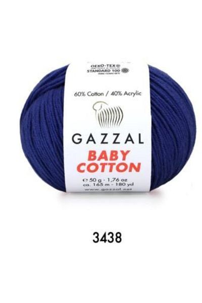 Gazzal Navy Blue Baby Cotton Amigurumi - 50gr Πλεκτό νήμα 3438
