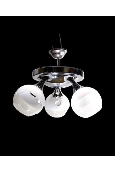Uçar Chrome Tray White Transparent Glass Set of 3