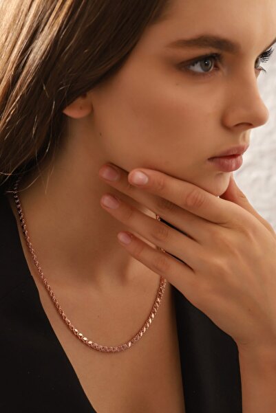 AcestesDesign 925 Ayar Gümüş Pullu Arpa Model Altın Kaplama Zincir Kolye