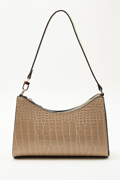 Çantacımstore Dámská taška Croco Baguette Bag Mink 011
