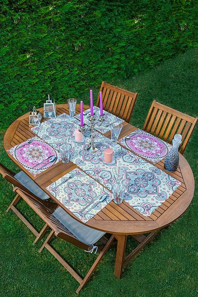 Realhomes 4+1 Mandala Patterned American Service & Runner Set
