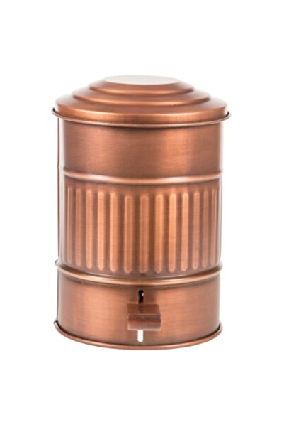 Genel Markalar Bakır Eskitme Pedal Çöp Kovası 8 Litre, 22x29 cm, şık ve dayan...