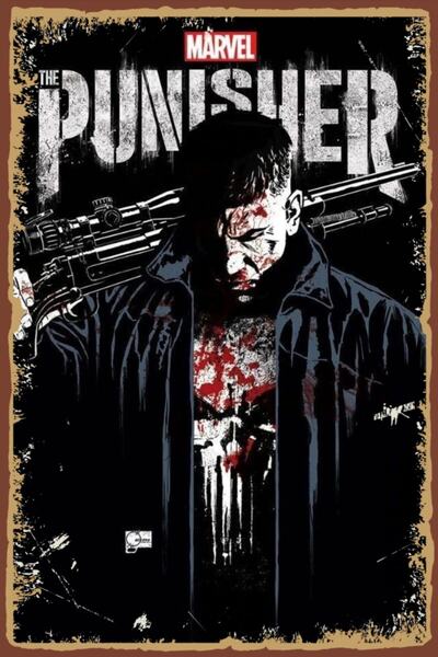 Hayal Poster The Punisher Retro Ahşap Poster