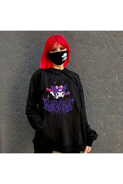 Köstebek Суичър с качулка I Harajuku Kuromi Gothic (унисекс)