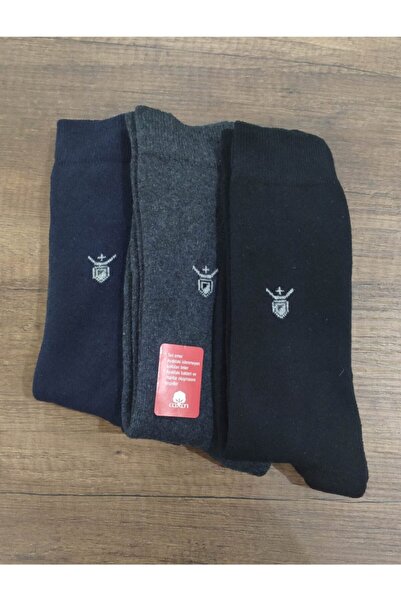 erceys Мъжки чифт от 3 зимни дебели хавлиени чорапи от памук