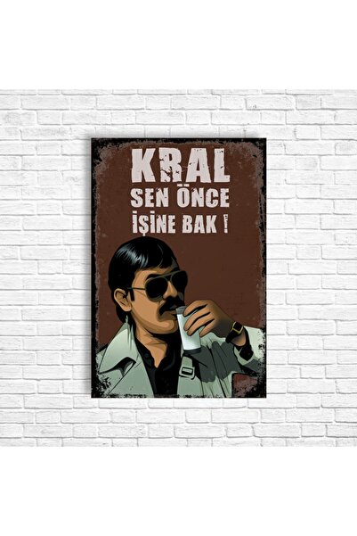 TRENDPOSTER Pala Kurtlar Vadisi Retro Ahşap Poster