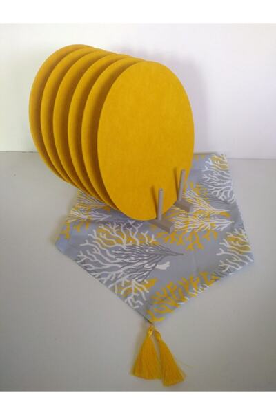 Ayşemce Бігунок з малюнком «Жовтий кораловий» (6 світло-жовтих підносок)