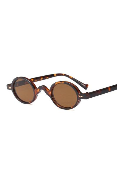 LOOKUP Unisex Brown Minimal Vintage Retro Bone Sunglasses Hg-600