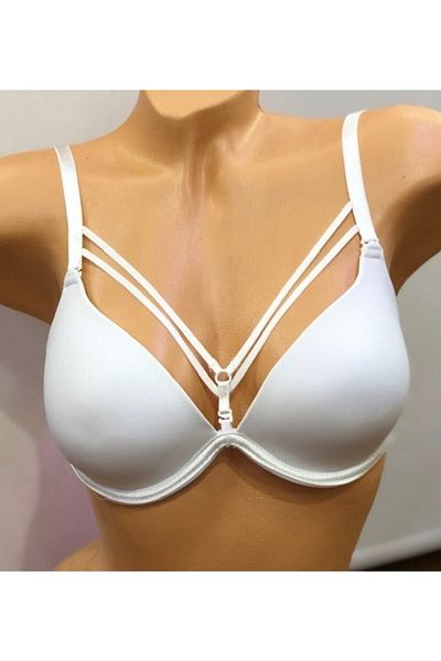 Bestin Sutien bralette captusat cu sârmă alb pentru femei