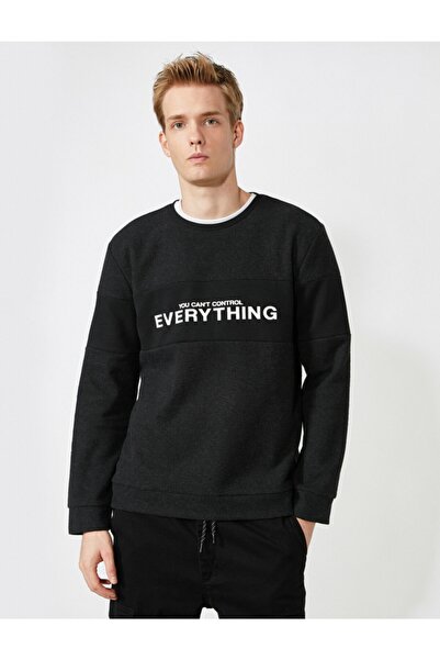 Koton Sloganlı Sweatshirt Bisiklet Yaka