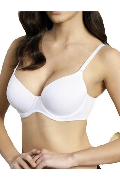 Bestin Sutien de damă, alb, fără sârmă, acoperit moale, mărime mare