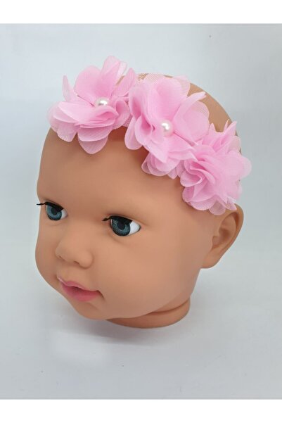 Melkady Aksesuar Melkady 280pe - Baby Headband with Pearls and Flowers (0-6 M...
