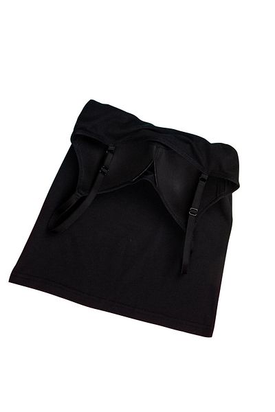 by HW Γυναικείο άνετο μαύρο σουτιέν με κάλυμμα Modal Rope Strap Tank Top