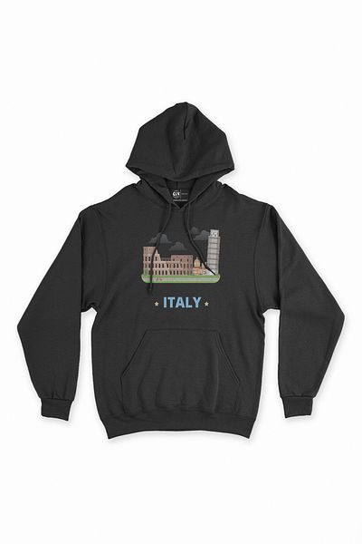 Cix Hanorac negru cu glugă Italia