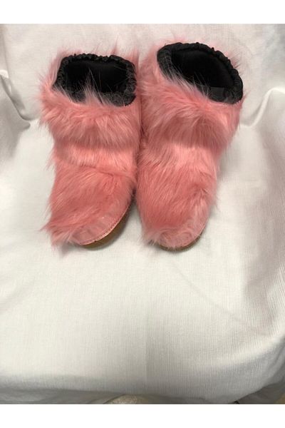 güven kundura Γυναικείες μπότες για το σπίτι Pink Feather