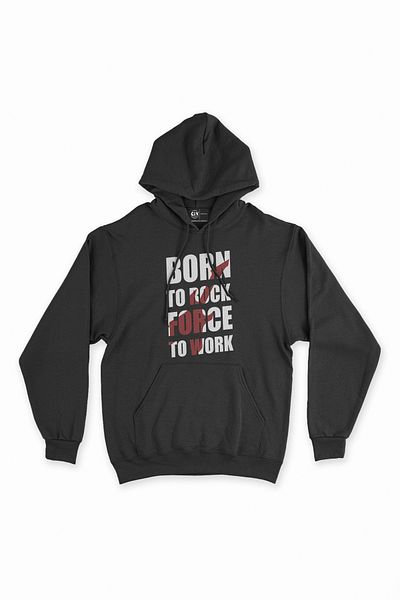 Cix Черен суитшърт с качулка Born To Rock Force - Суитшърт с качулка
