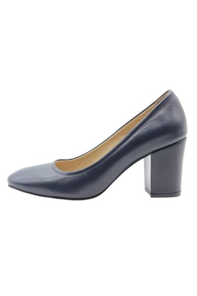 VİNİCCİ AYAKKABI Women's Genuine Leather Navy Blue Shoes