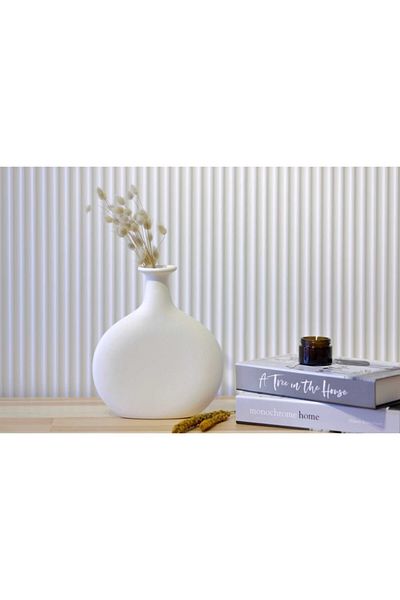 TROVE Capella Ceramic Vase (White)