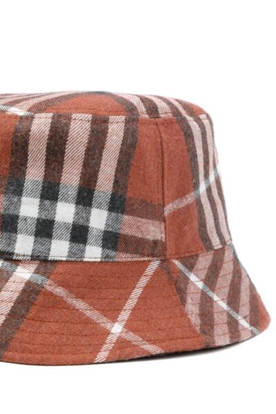 ŞapkaMania Lüks Ekose Desenli Bucket Şapka