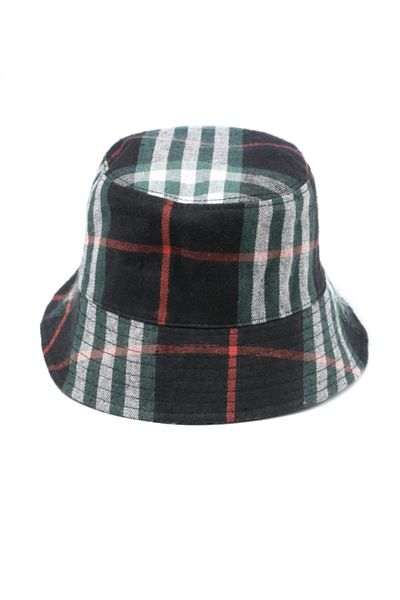 ŞapkaMania Luxury Plaid Patterned Bucket Hat