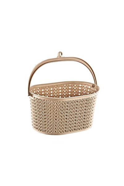 BlackBird Home Coș cu model tricotat crem