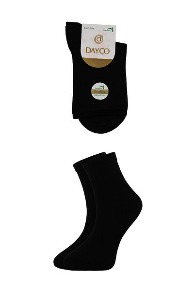DAYCO Șosete de bambus premium, negre, fără cusături (6 PERECHI)