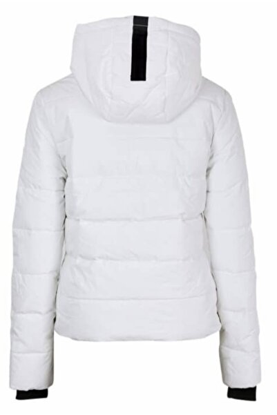 lumberjack Kadın Beyaz Renk Kalın Şişme Mont Kapşonlu Sn31 Apreskı Coat