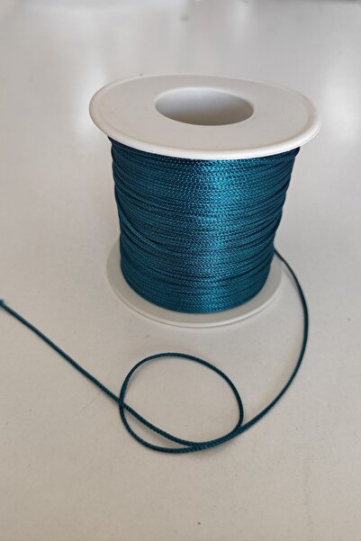 platin hediyelik Брошка от тънък парашутен шнур в цвят петролно зелено