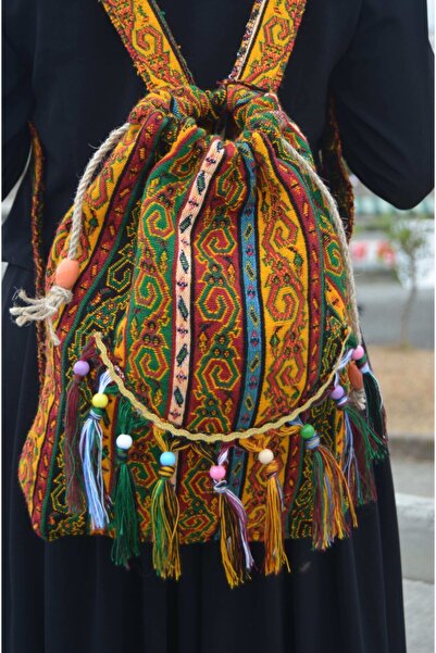 EVVEL TRABZON Kuşak Ağzı Büzgülü Sırt Çantası