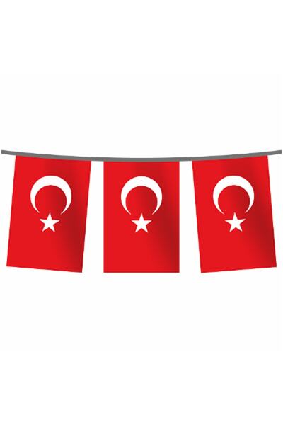 Huzur Party Store Büyük Boy Türk Bayrağı Baskılı İpe Dizili İpli Kağıt Ay Yıl...