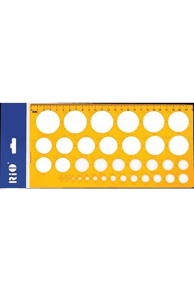 Ofisle RIO 801 Circle Template Ruler 1-36 Mm 25 Cm