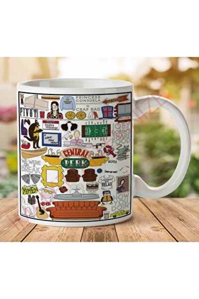 ART HEDİYE كوب بطبعة رموز بيضاء من سنترال بيرك على الجانبين