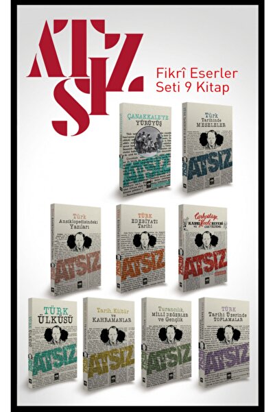 Ötüken Neşriyat Atsız Fikri Eserler Seti 9 Kitap/hüseyin Nihal Atsız