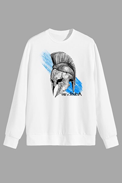 perseusshopping Міфологія This Is Sparta Скульптурний принт Біла унісекс-футболка