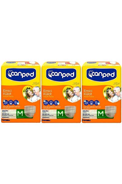 Canped Absorbent Panties Patient Diapers Economical Pack Set of 3 90 Pieces Medium