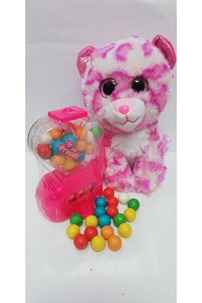 Şeker Adası 2 في 1 / ماي كيوت فريند بينك بانثر 15 سم وآلة علكة جاكبوت