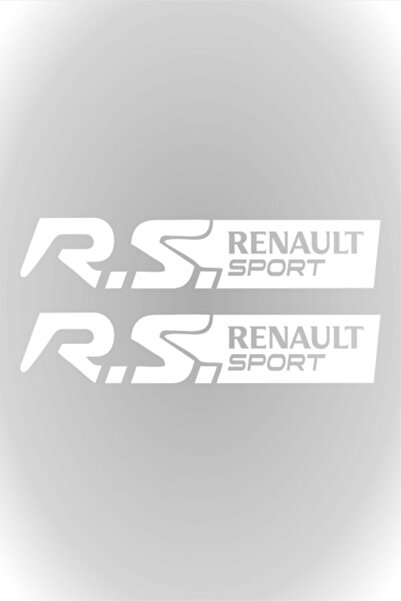 Genel Markalar 2 Adet Rs Renault Sport Sticker Oto Sticker Beyaz 40 X 8 Cm